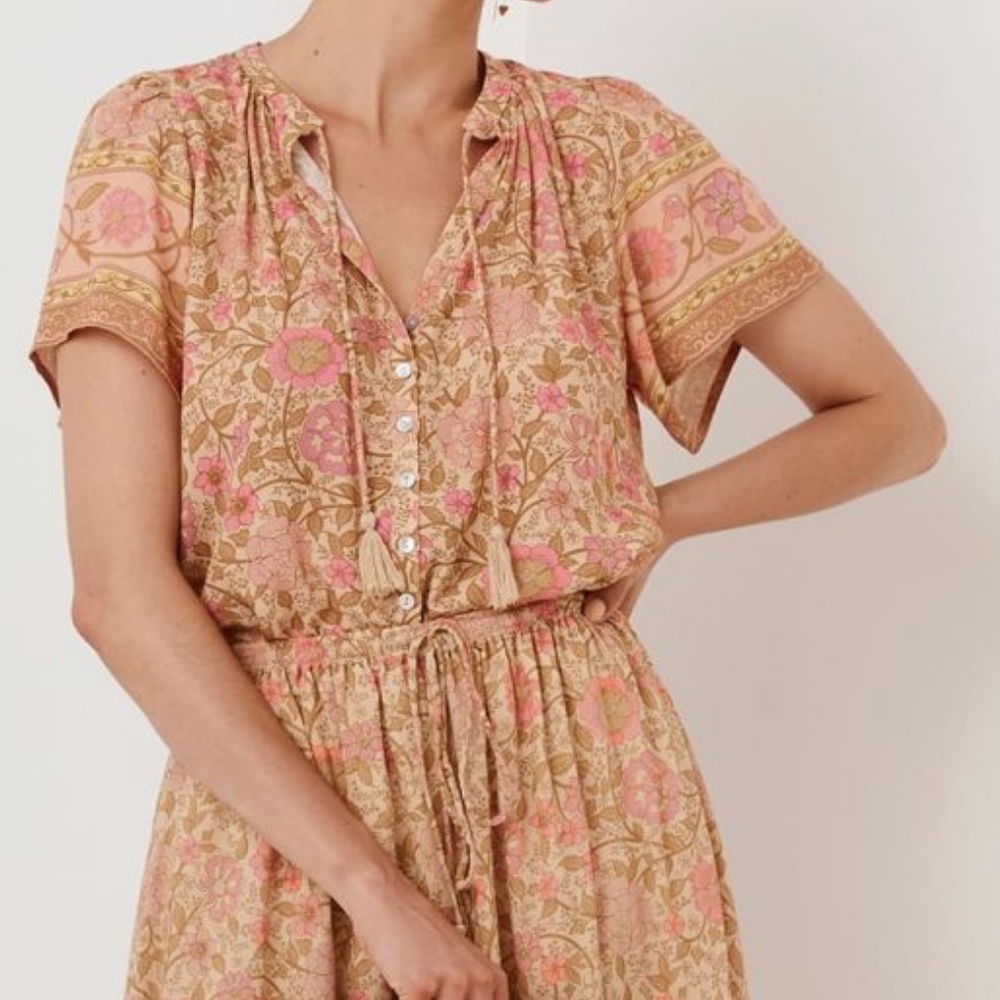 Spell Love Story Short Sleeve Blouse in Peach Blossom - Picture 6 of 15